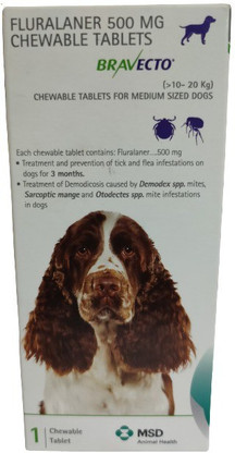 chewable tablet for fleas and ticks