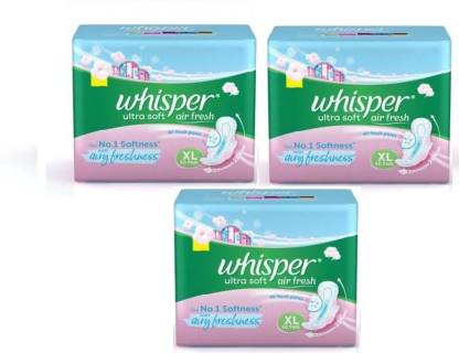 Whisper ultra soft air fresh xl 50+50+50 pads Sanitary Pad