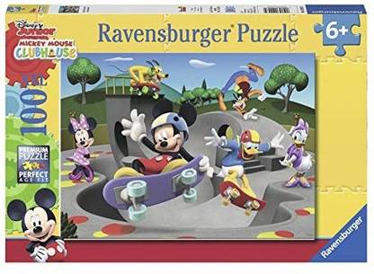 Ravensburger Mickey Minnie At The Skate Park 100 Piece Jigsaw Puzzle For Kids A Every Piece Is Unique Pieces Fit Together Perfe Mickey Minnie At The Skate Park 100