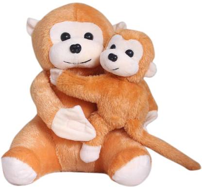 Tickles Mother Monkey with Baby Monkey Soft Stuffed Animal Plush Toy  Perfect Birthday Gifts for Girls Boys Baby and Kids - 28 cm - Mother Monkey  with Baby Monkey Soft Stuffed Animal