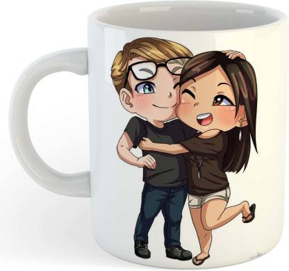 BuyAmaze Cute Funny Couples Cartoon Design Ceramic Coffee Mug Price in  India - Buy BuyAmaze Cute Funny Couples Cartoon Design Ceramic Coffee Mug  online at 