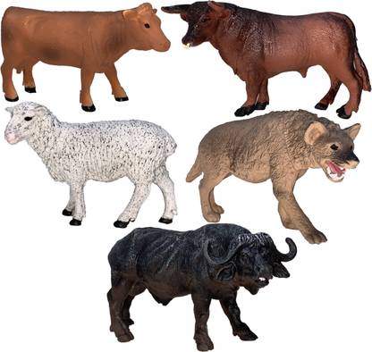 Giftary Set Of 5 Small Size Safari Animals Figures, Realistic Tiny Animals Figurines, Made Of Vinyl Giftary Set Of 5 Small Size Safari Animals Figures, Realistic Tiny Animals Figurines, Made Of Vinyl
