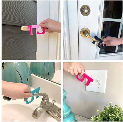 Melodeum Safety Keys Hands Free Contactless Door Opener Tool No Touch Non Contact Door Opener Safe Key Chain 04 Key Chain Price In India Buy Melodeum Safety Keys Hands Free Contactless Door Opener