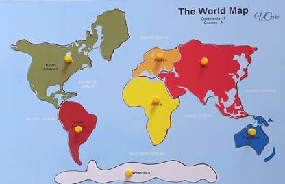 Vcare World Map Continents Puzzle Tray For Kids 3 To 10 Years Price In India Buy Vcare World Map Continents Puzzle Tray For Kids 3 To 10 Years Online At Flipkart Com