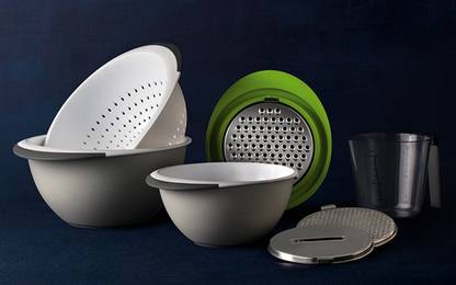 All Time 408138-4 Prep Set Multicolor Kitchen Tool Set  (Multicolor, Colander, Measuring Jug, Grater)