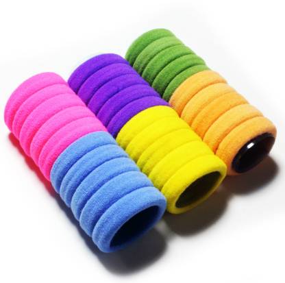 High Profile Colourful Hair Rubber Bands Multicolours Elastic Cotton Nylon  Stretch Hair Ties For Women and Girls - 30 pcs (Light Colors) Rubber Band  Price in India - Buy High Profile Colourful