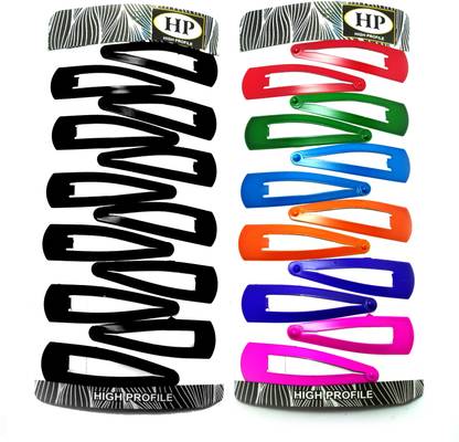 High Profile Daily Use Matte Tic Tac Hair Clips Combo of Black and Colour Metal Snap High Profile Daily Use Matte Tic Tac Hair Clips Combo of Black and Colour Metal Snap