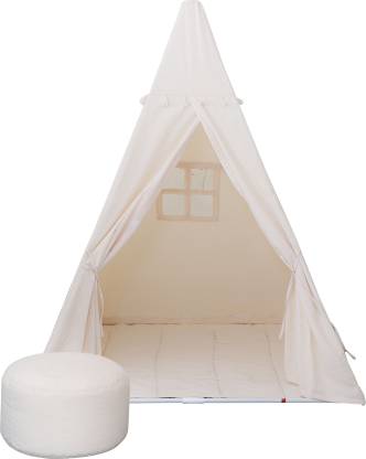 Second May Kids Ternion OFF-White Play House Tent Large Size, Quilt and Bean Bag with Beans