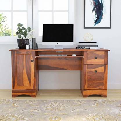 Solid Wood Desk With Storage