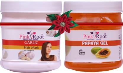 PINKROOT Garlic Hair Mask 500gm with Papaya Gel 500gm Price in India - Buy  PINKROOT Garlic Hair Mask 500gm with Papaya Gel 500gm online at 