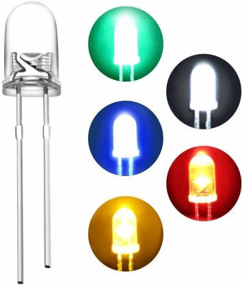 5mm Round Top Blue LED Pack of 50 Ultra Bright 