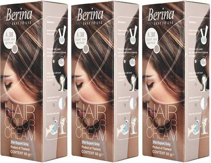Berina A38 Light Ash Blonde Long Lasting Hair Color Cream Suitables for All Hair Types,60gm, Pack of 3 , Light Ash Blonde - Price in India, Buy Berina A38 Light Ash Blonde Berina A38 Light Ash Blonde Long Lasting Hair Color Cream Suitables for All Hair Types,60gm, Pack of 3 , Light Ash Blonde - Price in India, Buy Berina A38 Light Ash Blonde