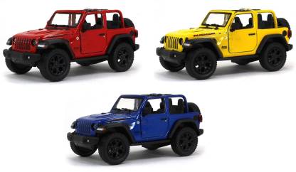 Miniature Mart 3 Small Size Plastic Made 2018 Jeep Wrangler Open Top  Rubicon Jeep With Openable