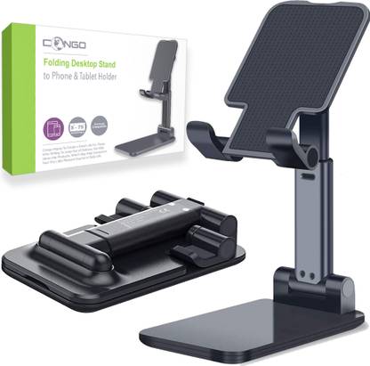 congo adjustable extendable fully foldable tablet holder cell phone stand compatible with all tablets and mobile phones mobile holder