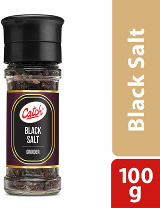 catch black salt grinder