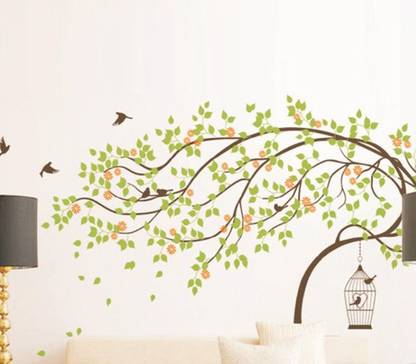 Kayra Decor Kds90008 For Wall Painting Drawing Room Wall Decoration Beautiful Design 87 X54 Wall Summer Tree Stencil Price In India Buy Kayra Decor Kds90008 For Wall Painting Drawing Room Wall Decoration