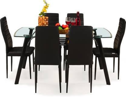 Royaloak Milan Italian Glass 6 Seater, 6 Seater Round Glass Dining Table