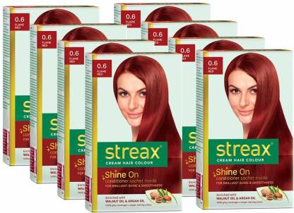 Streax Cream Hair Colour Golden Blonde, 60ml Pack of 8 , Flame Red - Price  in India, Buy Streax Cream Hair Colour Golden Blonde, 60ml Pack of 8 ,  Flame Red Online
