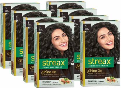 Streax Cream Hair Colour Dark Brown, 60ml Pack of 8 , Dark Brown - Price in  India, Buy Streax Cream Hair Colour Dark Brown, 60ml Pack of 8 , Dark Brown  Online