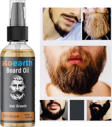 Aloearth Best Beard Growth Oil for strong and healthy beard growth Hair Oil