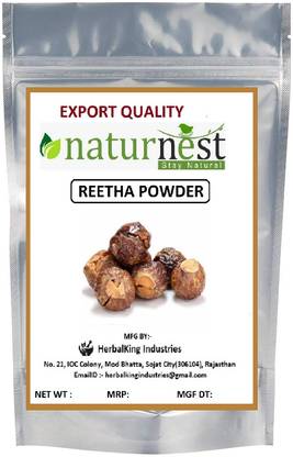NatureNest Aritha Powder for Hair (Reetha/Soapnut Powder), Natural ...