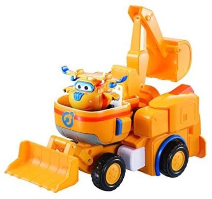 2 Scale Super Wings Transforming Toy Vehicle Set Includes Transform-a-Bot Donnie Figure Donnies Dozer 