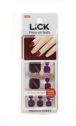 Lick - Press on Nails Acrylic Nails for Toes (Purple, Pack of 26) Purple -  Price in India, Buy Lick - Press on Nails Acrylic Nails for Toes (Purple,  Pack of 26)