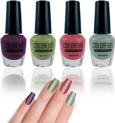 COLOR GEL Nail Polish Set of 4 Pcs 11ml Each Long Lasting & Quick Dry-Grape Black, Olive Green, Cupcake Pink, Earl Grey Olive Green, Cupcake Pink, Earl Grey, Grape Black - Price COLOR GEL Nail Polish Set of 4 Pcs 11ml Each Long Lasting & Quick Dry-Grape Black, Olive Green, Cupcake Pink, Earl Grey Olive Green, Cupcake Pink, Earl Grey, Grape Black - Price