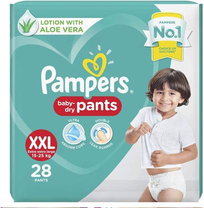 Pampers All round xxl 28 Protection Pants, Double Extra Large size diapers (XXL), 28 - XXL - Buy 1 Pant Diapers | Flipkart.com