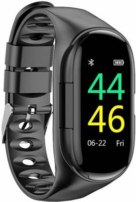 Smart watch with bluetooth earphone flipkart clearance