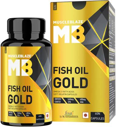 MUSCLEBLAZE Fish Oil Gold 560 mg EPA, 400 mg DHA