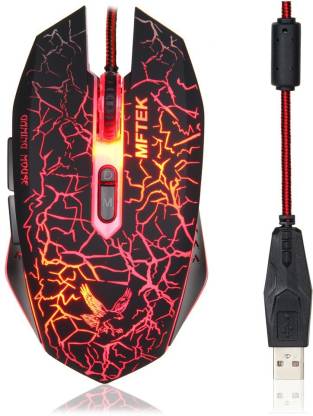 Zupero MFTEK Gaming Wired Mouse For PC and Laptops Wired Laser  Gaming Mouse  (USB 2.0, Multicolor)