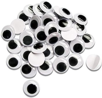 FINGOOO 200 pcs 20mm Black Googly Eyes with Self-Adhesive for DIY Craft Scrapbooking 