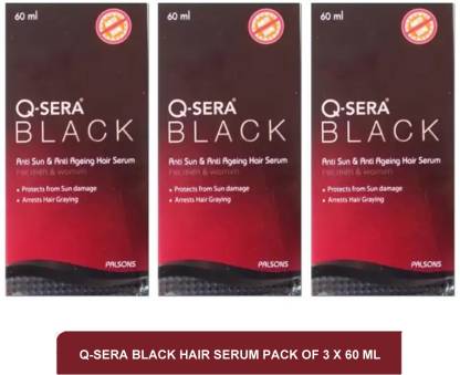 Q-SERA Black Hair Serum -(pack of 3)60ml - Price in India, Buy Q-SERA Black  Hair Serum -(pack of 3)60ml Online In India, Reviews, Ratings & Features |  