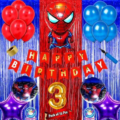 Shopperskart 3rd Happy birthday Spiderman theme combo kit pack for party  decorations Price in India - Buy Shopperskart 3rd Happy birthday Spiderman  theme combo kit pack for party decorations online at 