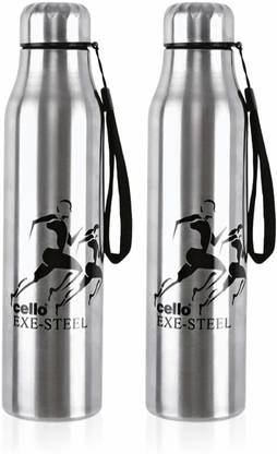Cello Goldie Stainless Steel Water Bottle Set 1 Litre Set Of 2 Pcs Silver 1000 Ml Bottle Buy Cello Goldie Stainless Steel Water Bottle Set 1 Litre Set Of 2 Pcs