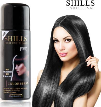Shills Professional Temporary Hair Color Spray Black , black - Price in  India, Buy Shills Professional Temporary Hair Color Spray Black , black  Online In India, Reviews, Ratings & Features 