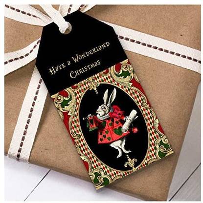 Card Zoo Alice in Wonderland Rabbit Christmas Gift Tags ...