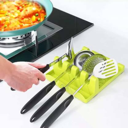 Misti Kitchen Utensil Holder Ladle Spoon Tongs Rest Holder Kitchen Table Spatula Rack For Kitchen Counter Or Stove Plastic Cutlery Set Price In India Buy Misti Kitchen Utensil Holder Ladle Spoon