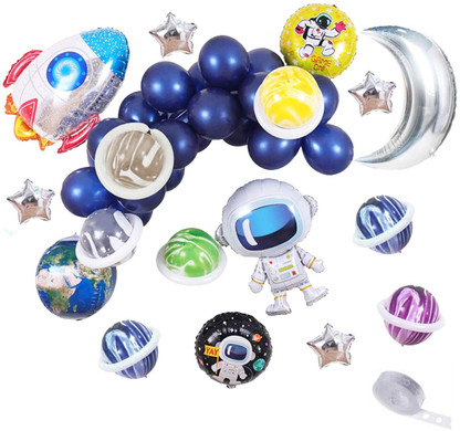 XXL Air Balloon Set 2 Space Astronaut Space Rocket Birthday Garland NEW 