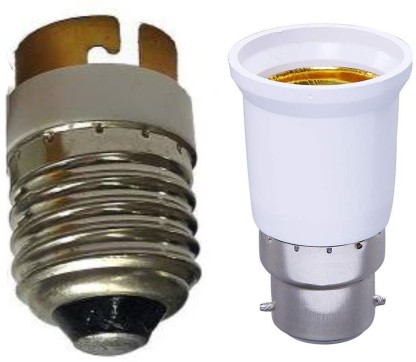 No Fire Hazard DZYDZR 10 pcs Bulb Holder B22 to E27 Adapter Converter Anti-burning Fits LED/CFL Light Bulbs Heat-resistant B22 Light Socket to E26 Light Bulb Base Socket