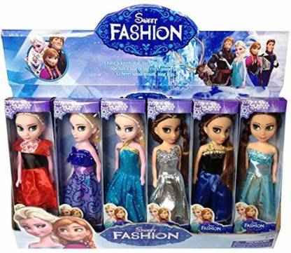 MON N MOL Anime Cartoon Movies Frozen Princess Anna and Elsa Dolls Set of 6  - Anime Cartoon Movies Frozen Princess Anna and Elsa Dolls Set of 6 . Buy  DOLLS toys