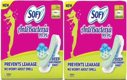 SOFY AntiBacteria Extra Long 15+15 XL Sanitary Pad