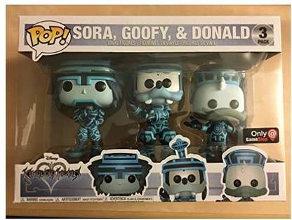 ShopUniverse Disney Kingdom Hearts Sora, Goofy, & Donald Tron Suits Gamestop Exclusive