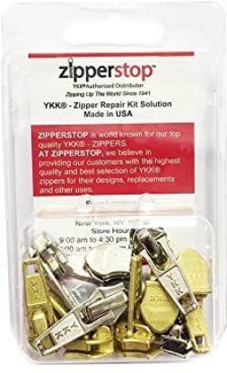 Zipperstop Wholesale AUTHORIZED Distributor YKK soluzione di riparazione 2 pezzi YKK # 10 ottone Slider/cursori 