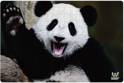 Webby Playful Happy Panda Wooden Jigsaw Puzzle Playful Happy Panda