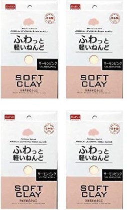 por Ametsus juego de 8 Daiso Japan Soft Art Play Clay Set de arcilla suave de color rosa salmón 