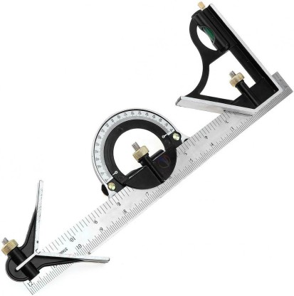 Square Ruler Steel Machinist 30cm 12"Combination Measuring Angle Tool Ruler Tri 