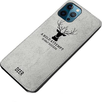 Mobikit Back Cover For Apple Iphone 12 Pro Max Deer Pattern Cloth Texture Leather Finish Soft Silicone Hybrid Side Mobikit Flipkart Com