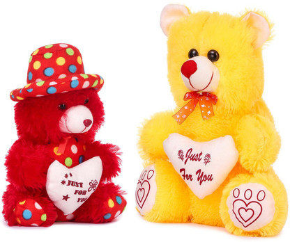 red and yellow teddy bear